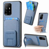 Carbon Fiber Card Bag Fold Stand Phone Case